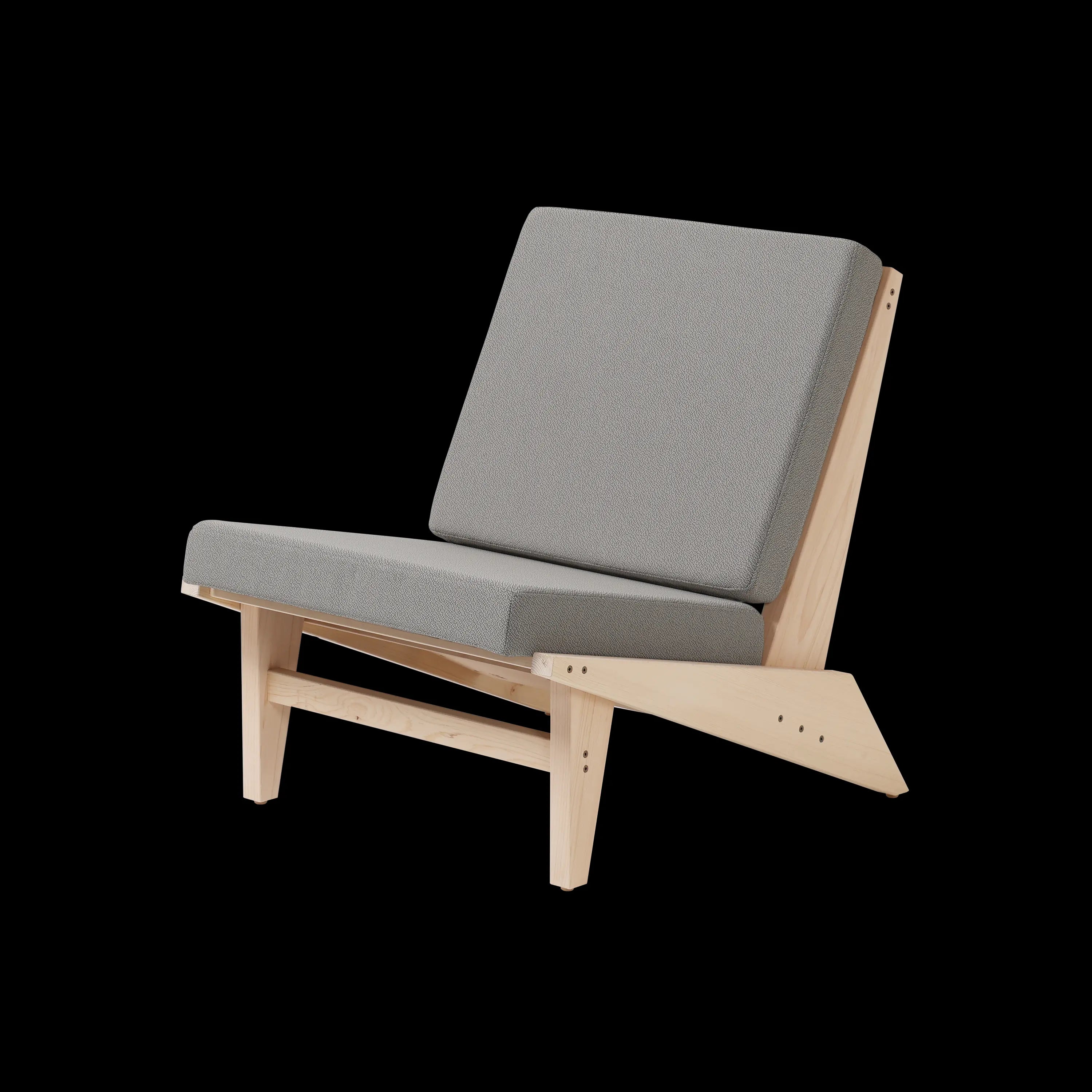 Early Summer Terrace & Wood Deck Lounge Set (105° LOUNGE CHAIR + CENTER TABLE HALF – Kobo Lounge Series)